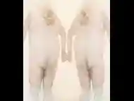 gorda bailando  en vestido transparente