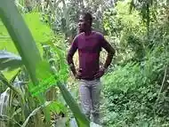 this twink guy is caught at the plantation field masturbating and fucking publicly.  Very hot African who takes pleasure