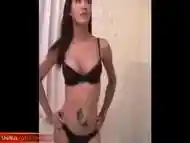 Big boobed ladyboys pose for shooting and suck Rafes cock