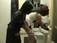 Impressive dominant shemale shows this bitch a very hard time