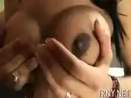 Busty Tranny Gets Xxl Cock