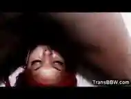 Fucking a Huge BBW Black Tgirl!