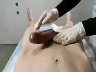 Handjob after Brazilian waxing - Dick wax depilation masturbate