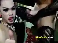 Hot Fucking And Sucking Asian Shemales