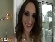 Hot Tgirl Facializes Slut