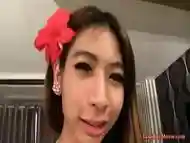 Ladyboy Crystal Smokes Cigarette Before The Bareback Anal