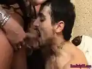 Naughty shemales banging cock hungry male