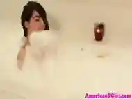 Smalltit tgirl bathing and pissing