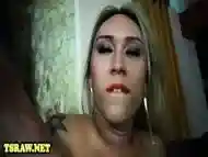 Superb tranny bareback ass fuck and blowjob