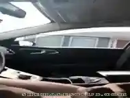 TS jerk off and cum in car