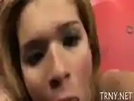 Teen Tranny Loves Huge Cocks