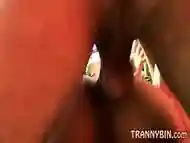 Tranny Ass Fucked And Cums