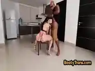 Tranny with huge ass anally fucked by big black cock