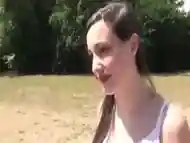 busty french girl get fucked in the forest