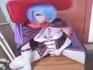 cute cosplay asian shemale cum show 2